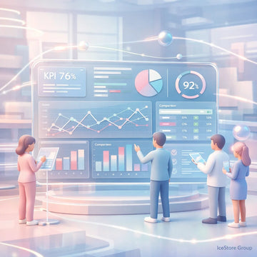 Team analyzing store metrics and KPIs